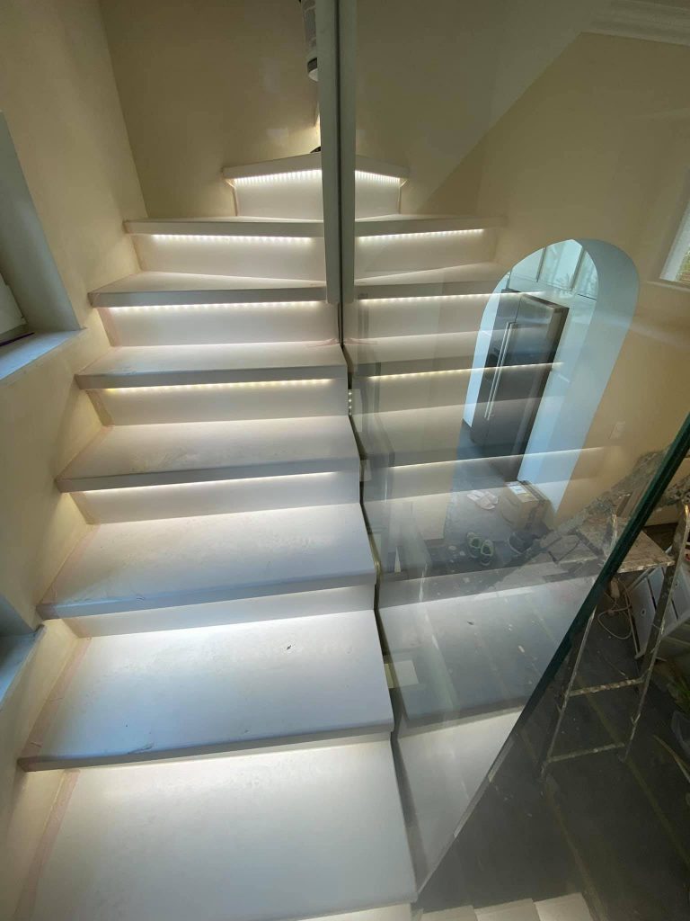 Kraainem: Cloison vitrée sur mesure pour escalier